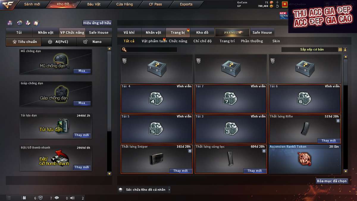 shop acc cf uy tin gia re